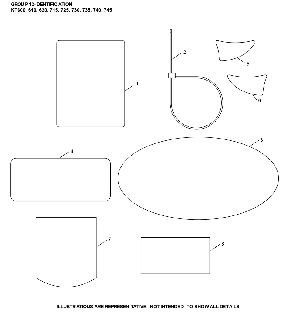 Kt735-3104 Identification Diagram and Parts List for KT735-3104  Cub Cadet Lawn Tractor